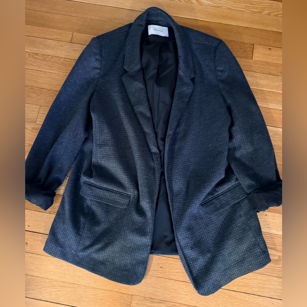 Promod Women’s Charcoal Gray Textured Blazer